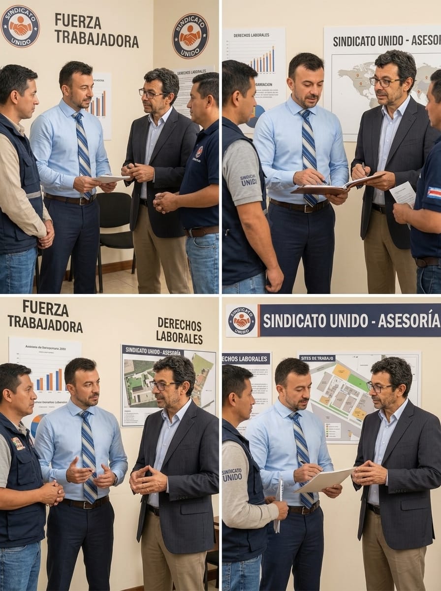 Los socios de Salas & Jeria en su oficina