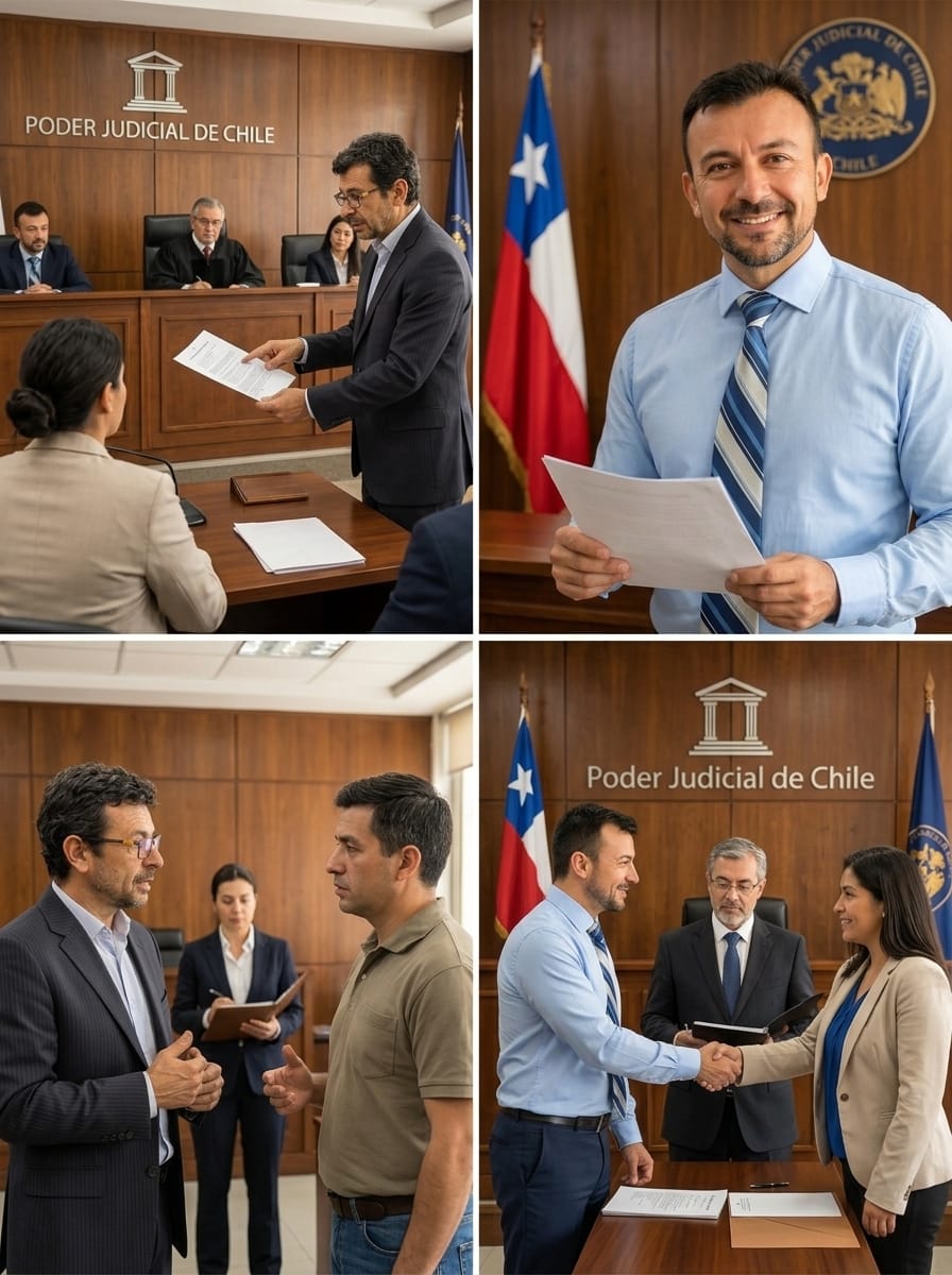 Los socios de Salas & Jeria en su oficina